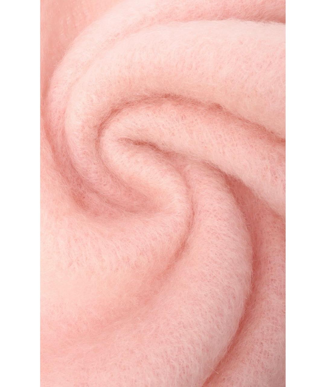 JIL SANDER Розовый шерстяной шарф, фото 3