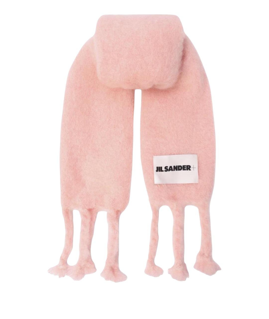 JIL SANDER Розовый шерстяной шарф, фото 1