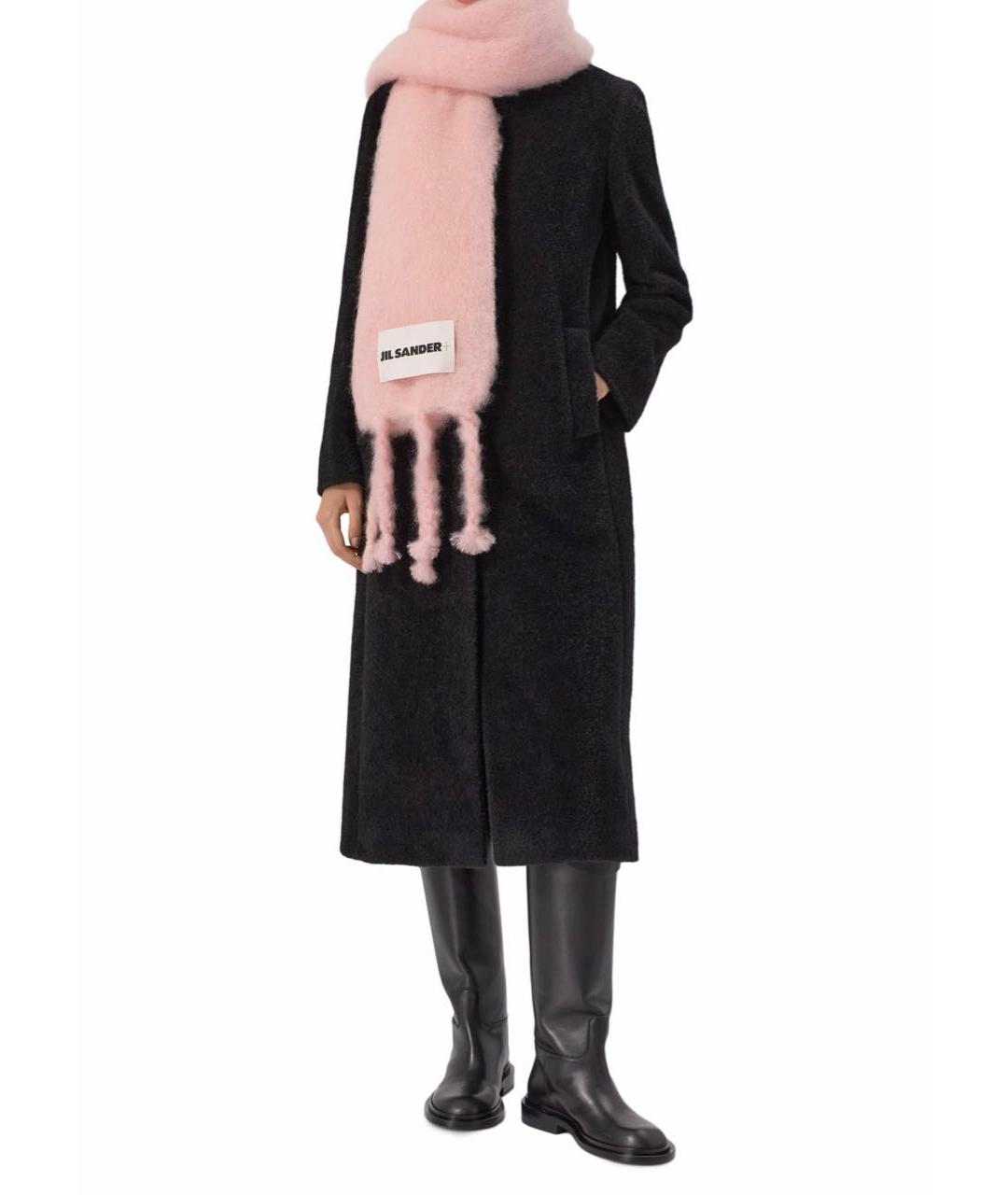 JIL SANDER Розовый шерстяной шарф, фото 2