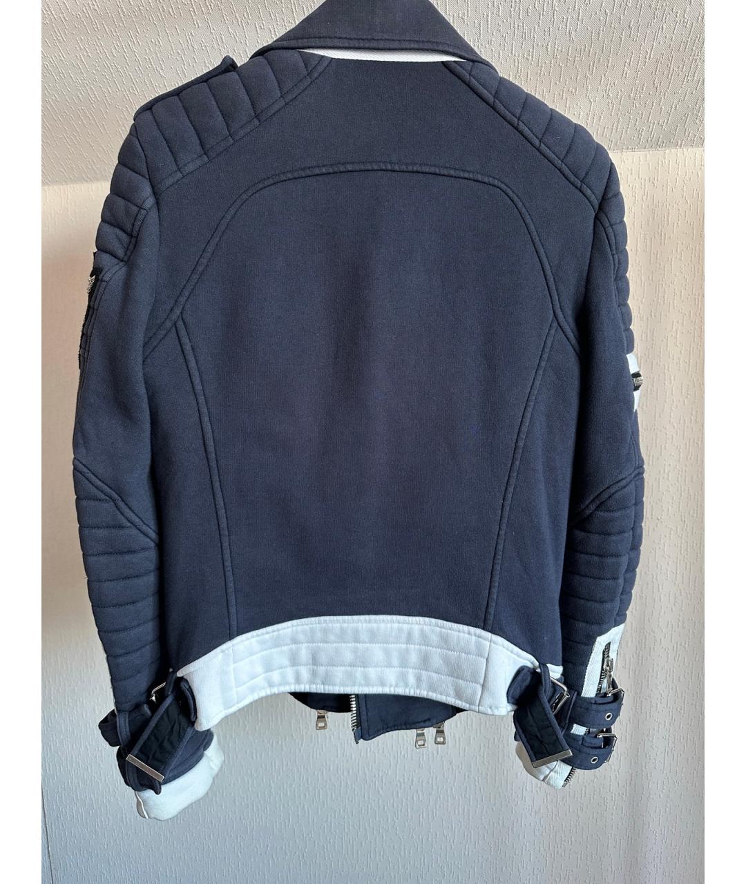 BALMAIN Темно-синяя хлопковая куртка, фото 4