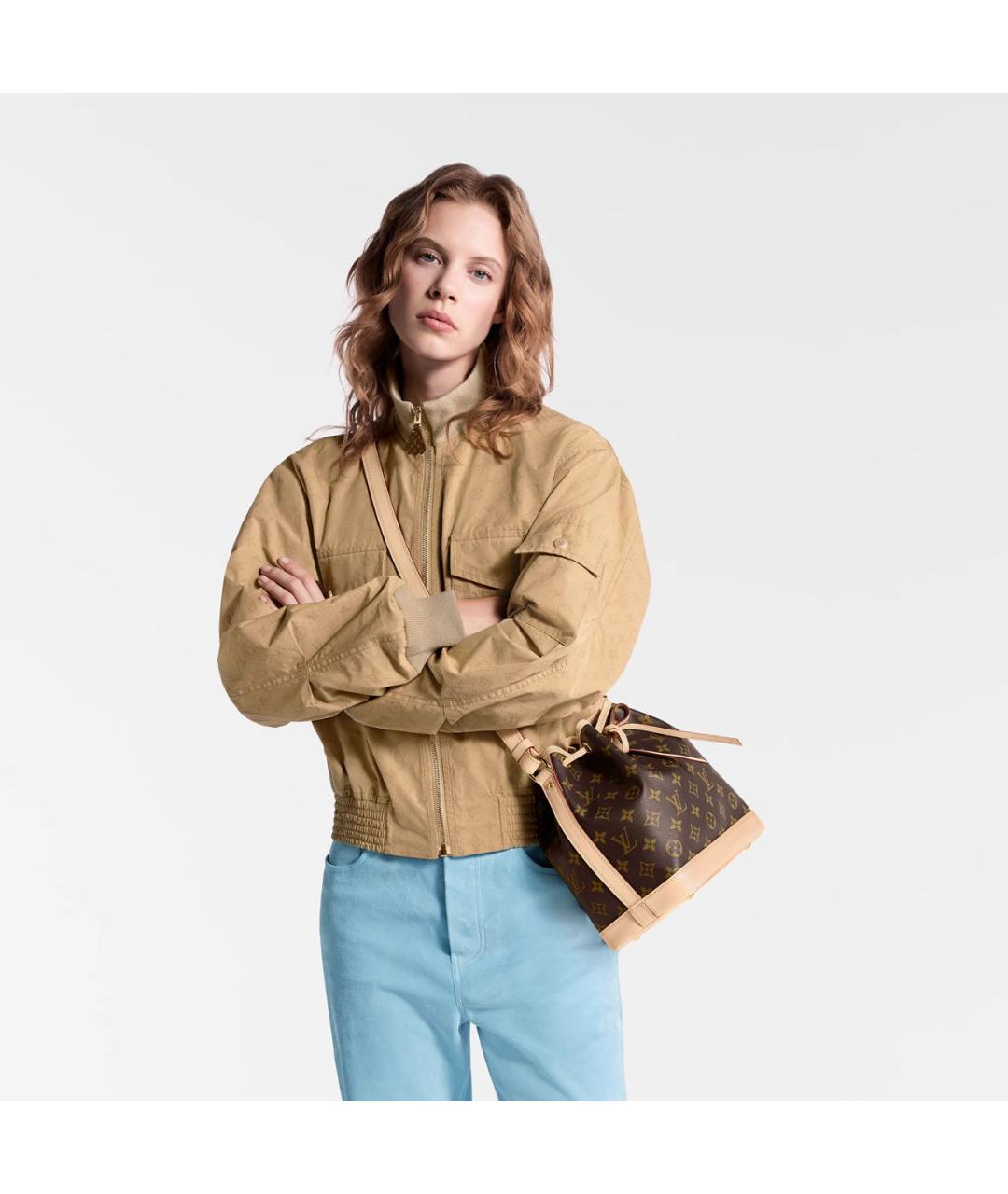 LOUIS VUITTON Коричневая кожаная сумка через плечо, фото 2