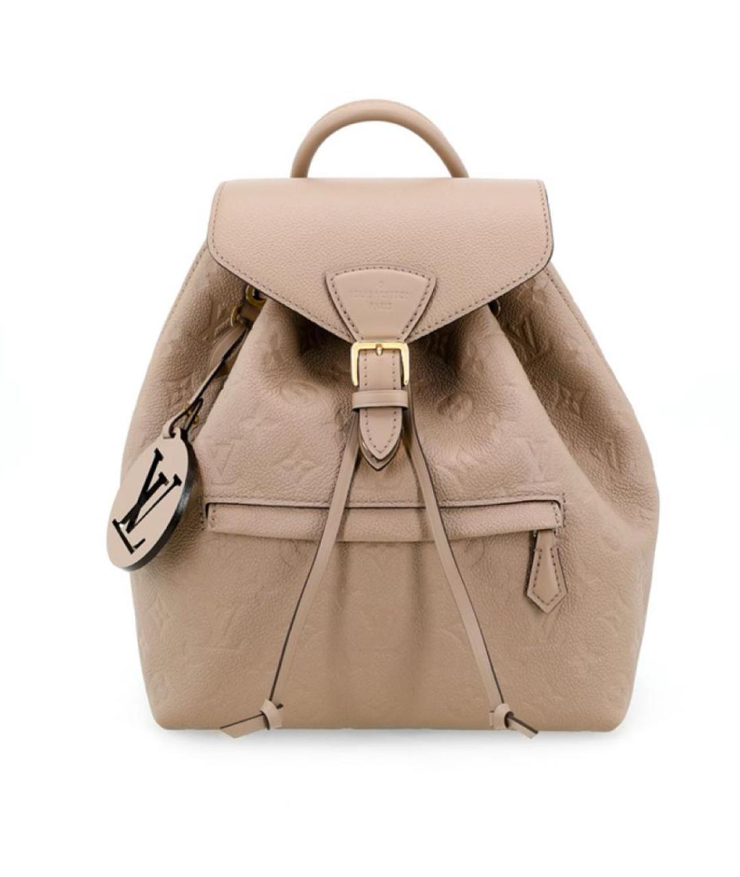 LOUIS VUITTON Бежевый кожаный рюкзак, фото 4