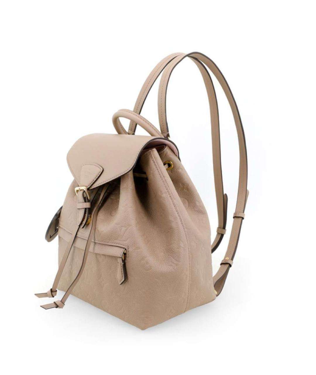 LOUIS VUITTON Бежевый кожаный рюкзак, фото 6