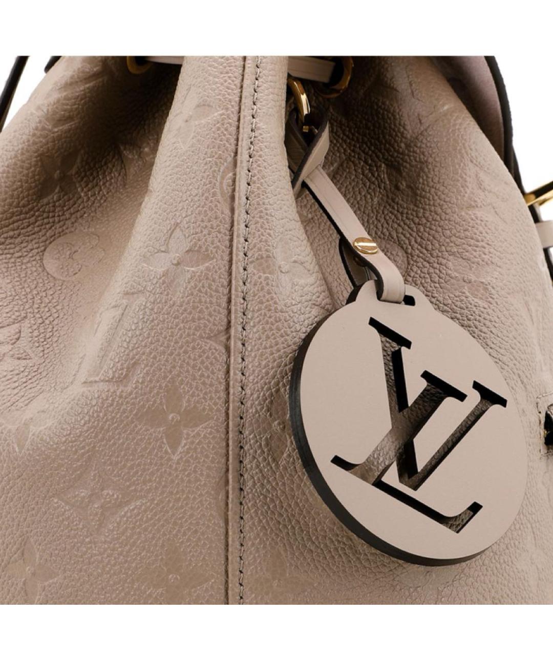 LOUIS VUITTON Бежевый кожаный рюкзак, фото 8
