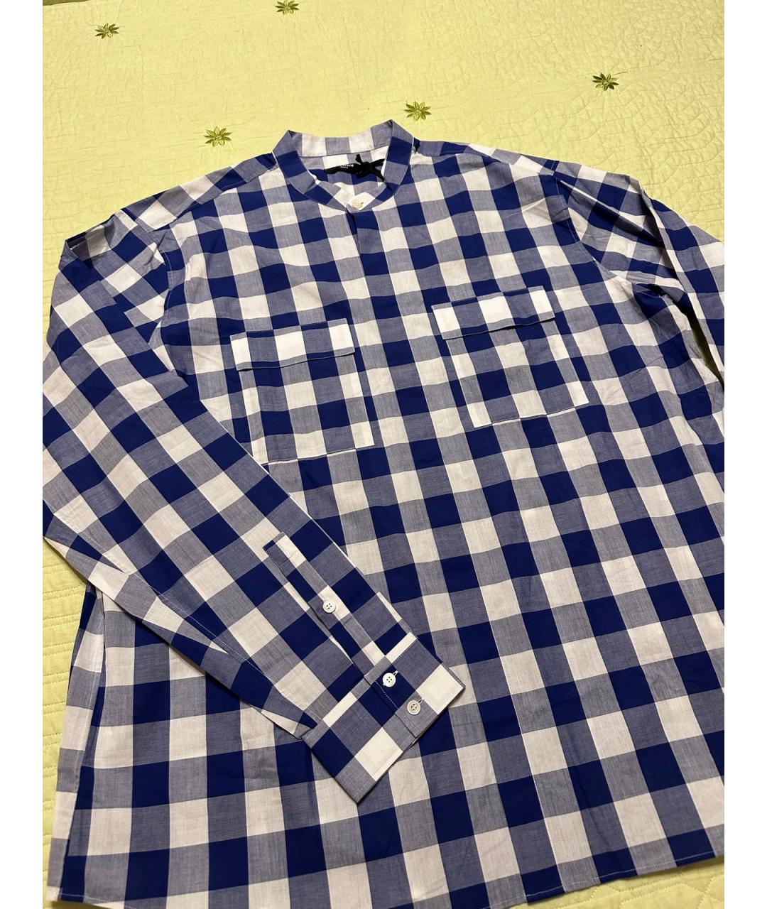 BALMAIN Синяя хлопковая кэжуал рубашка, фото 5