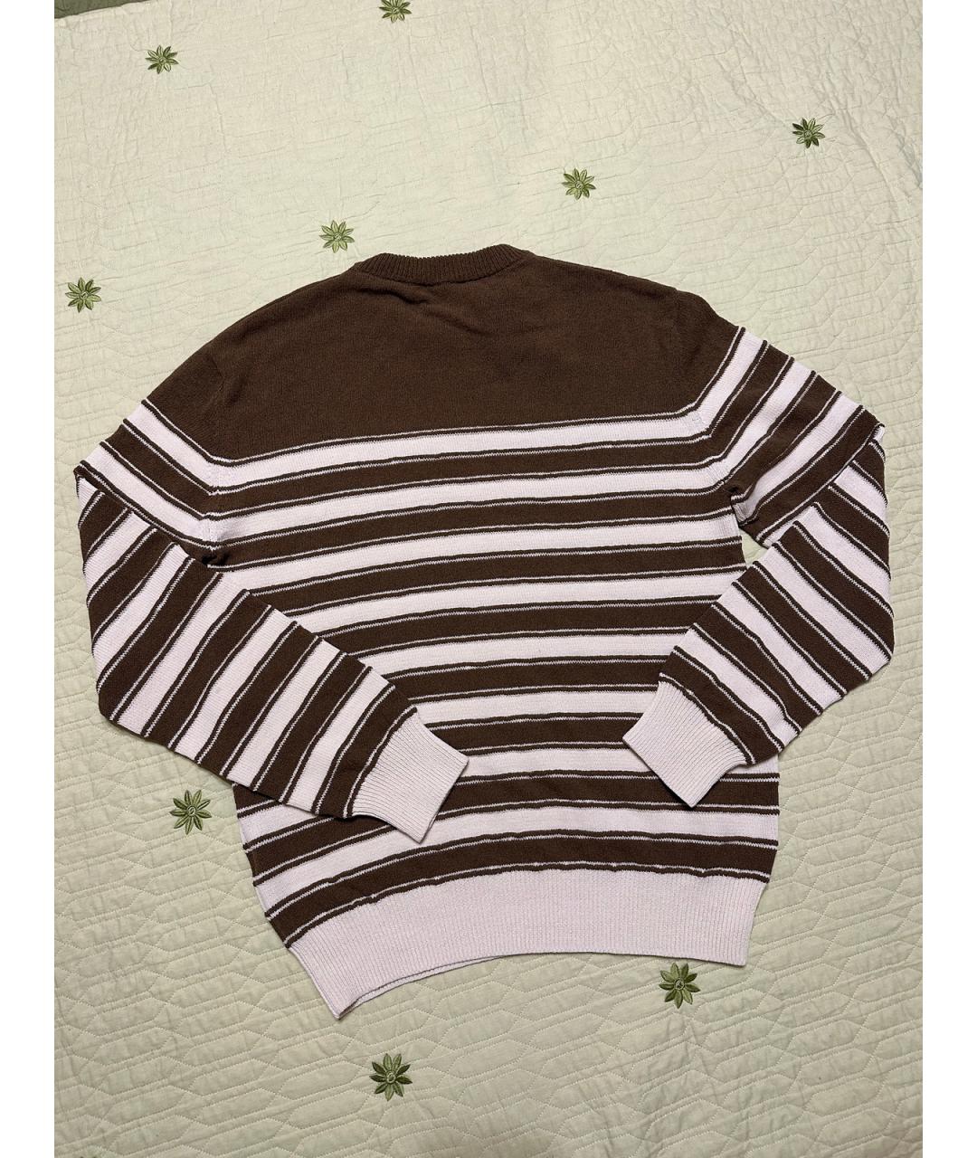 BALMAIN Коричневый хлопковый джемпер / свитер, фото 3