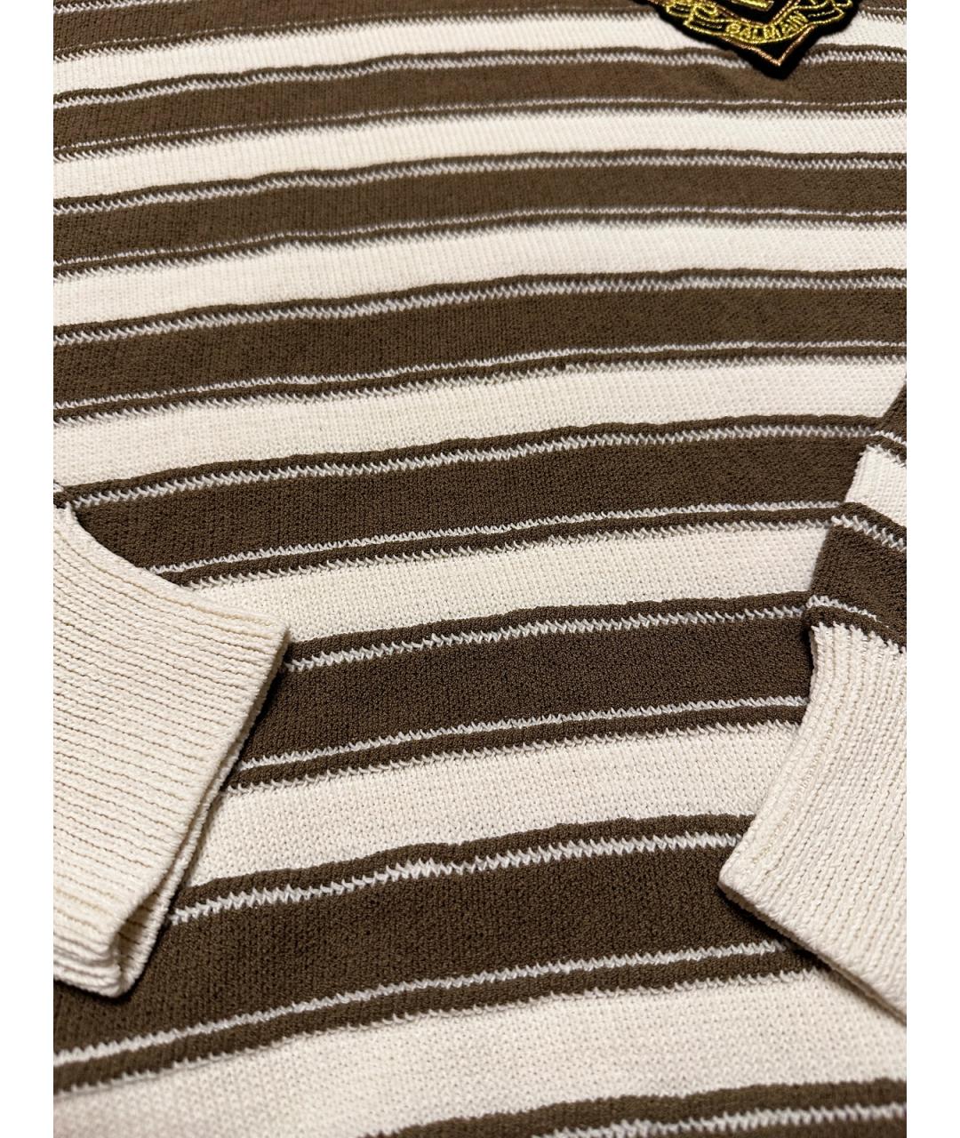 BALMAIN Коричневый хлопковый джемпер / свитер, фото 8