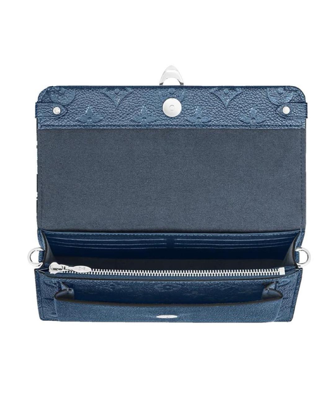 LOUIS VUITTON Синяя кожаная сумка через плечо, фото 4