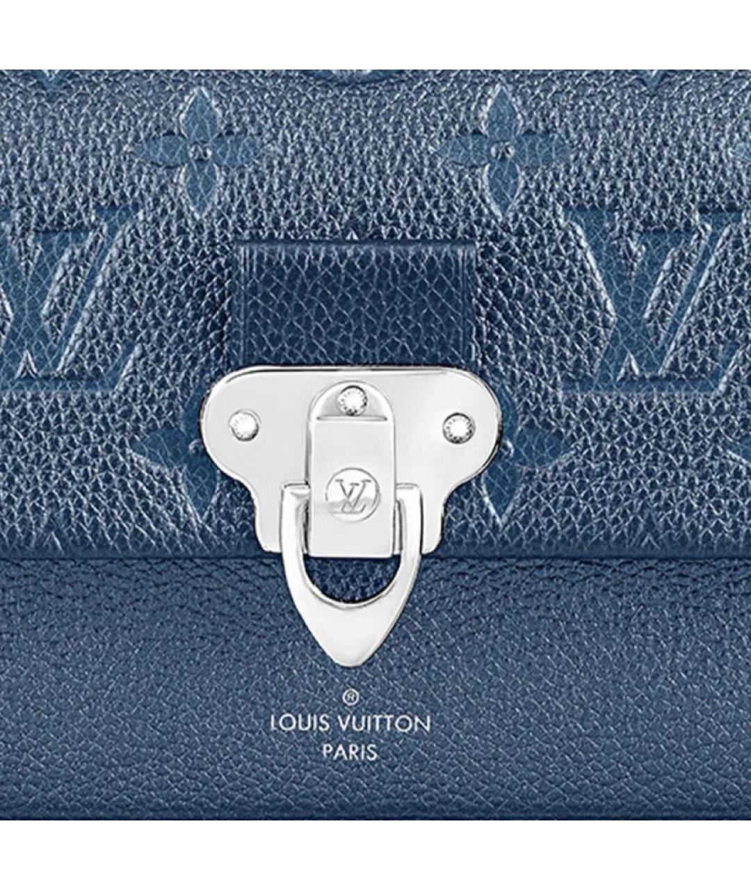 LOUIS VUITTON Синяя кожаная сумка через плечо, фото 5