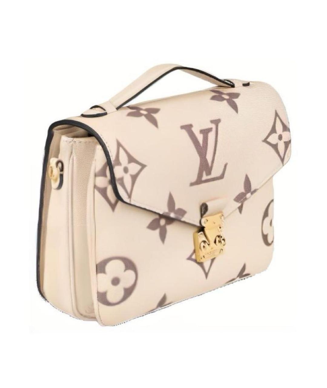 LOUIS VUITTON Белая кожаная сумка через плечо, фото 3