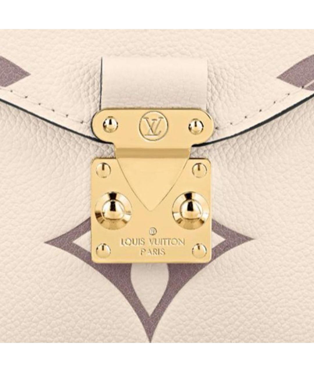 LOUIS VUITTON Белая кожаная сумка через плечо, фото 6