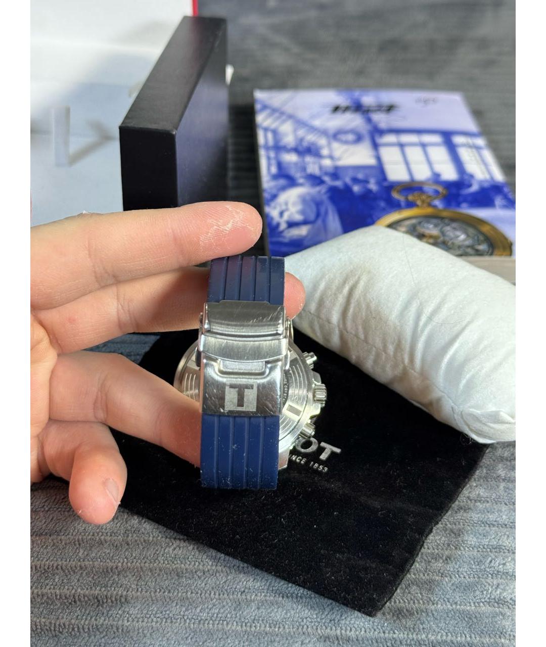 TISSOT Синие стальные часы, фото 8