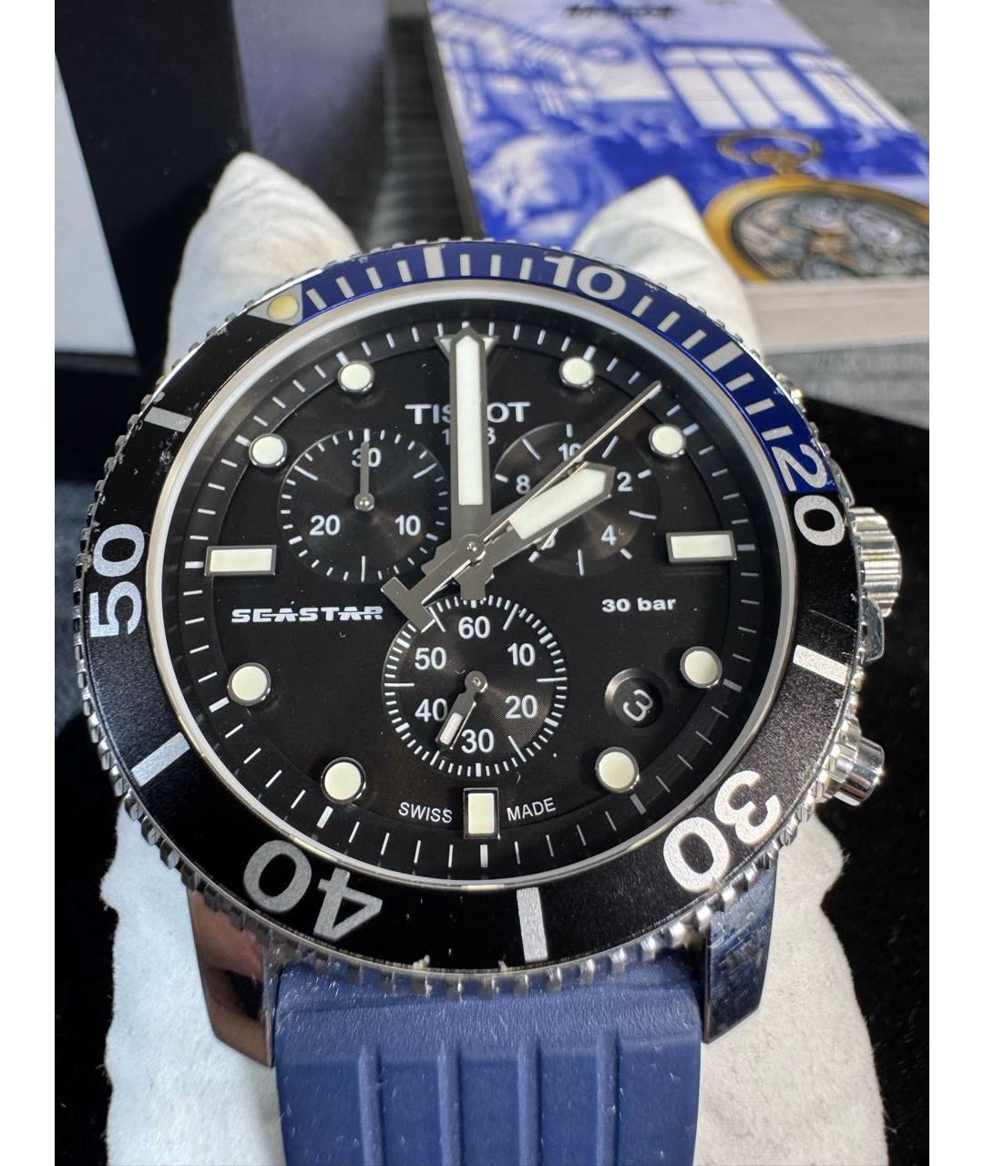 TISSOT Синие стальные часы, фото 4