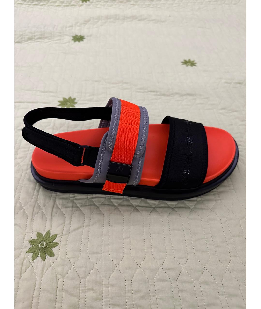 CALVIN KLEIN JEANS Мульти текстильные сандалии, фото 2