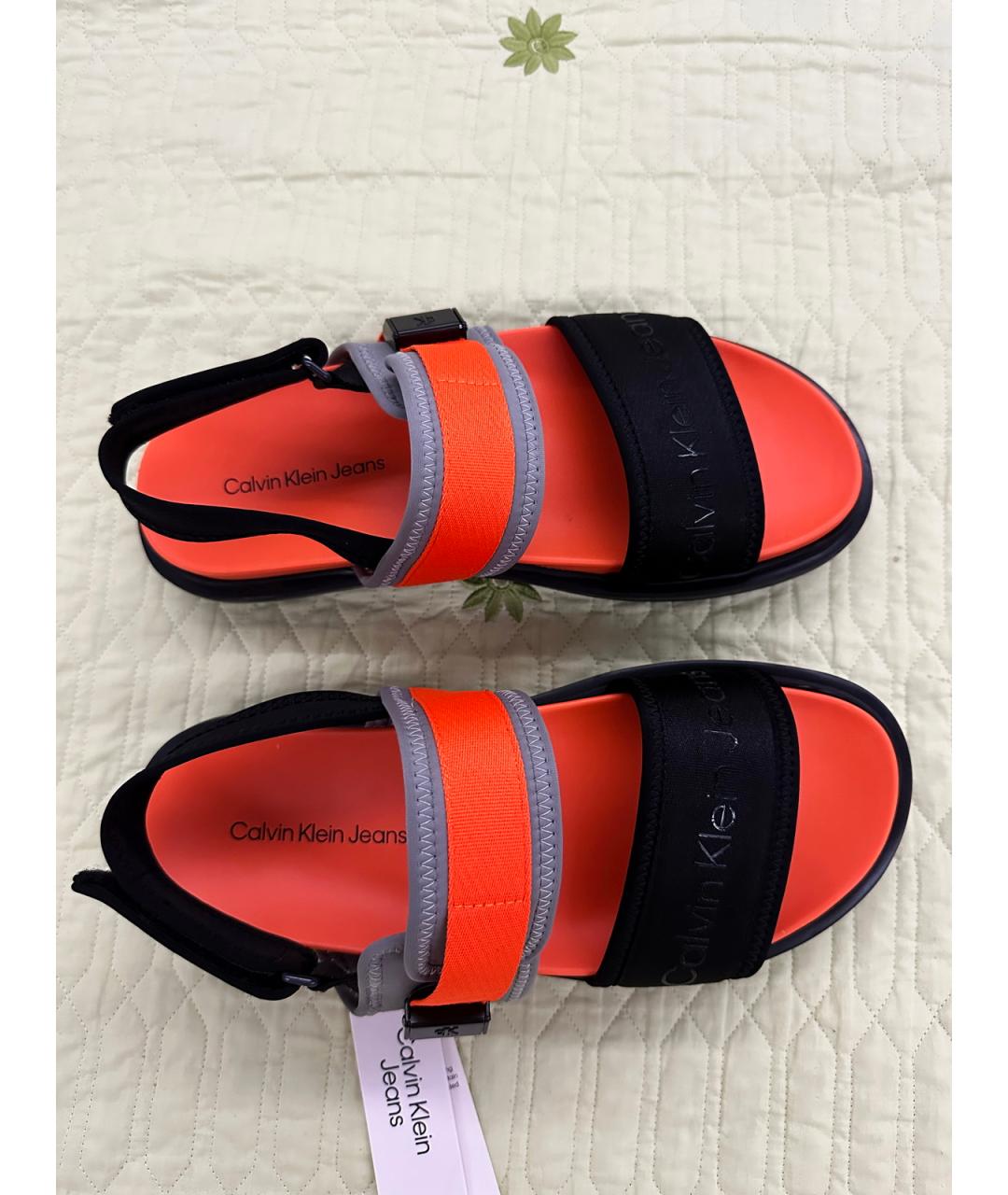 CALVIN KLEIN JEANS Мульти текстильные сандалии, фото 3