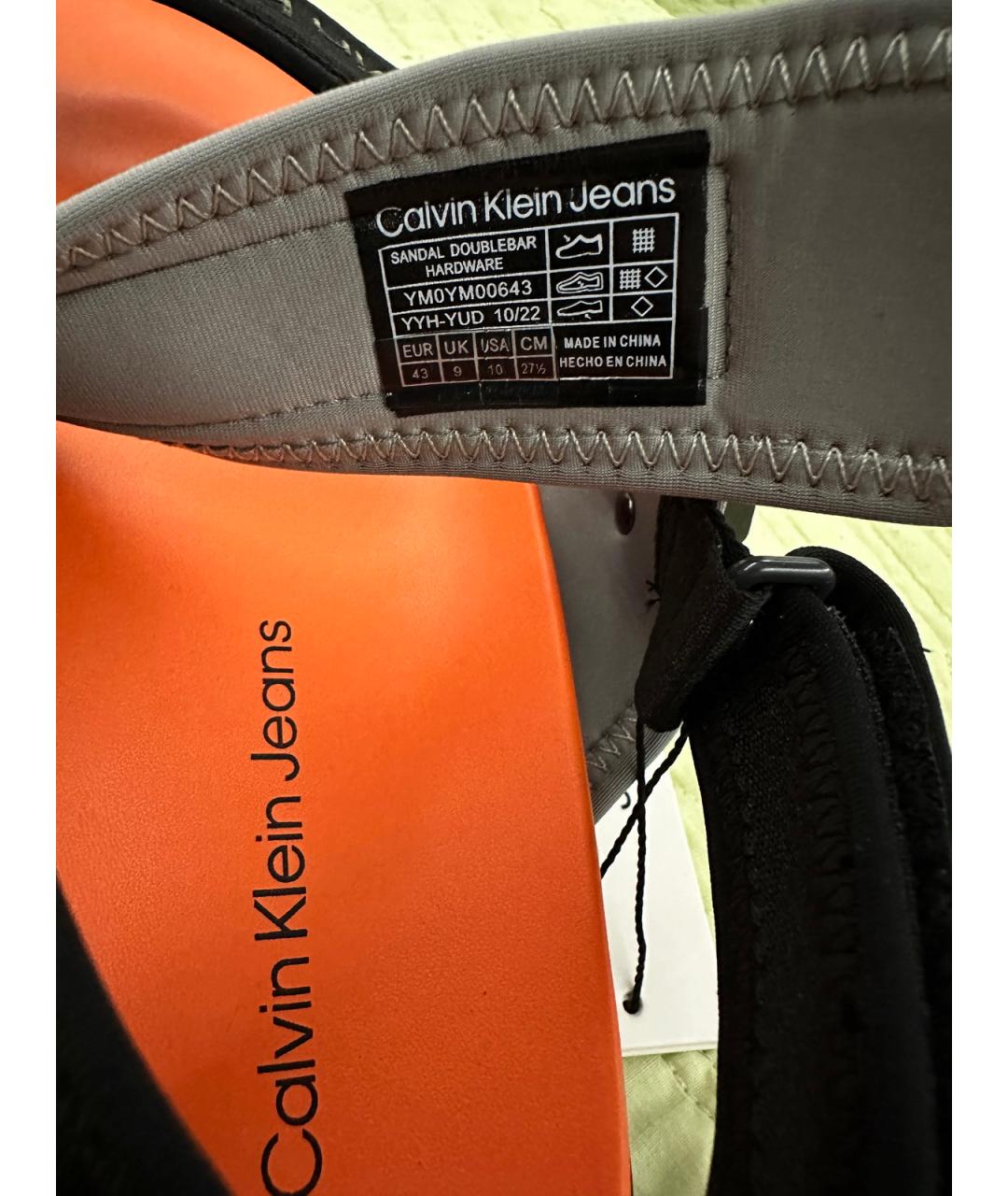 CALVIN KLEIN JEANS Мульти текстильные сандалии, фото 8