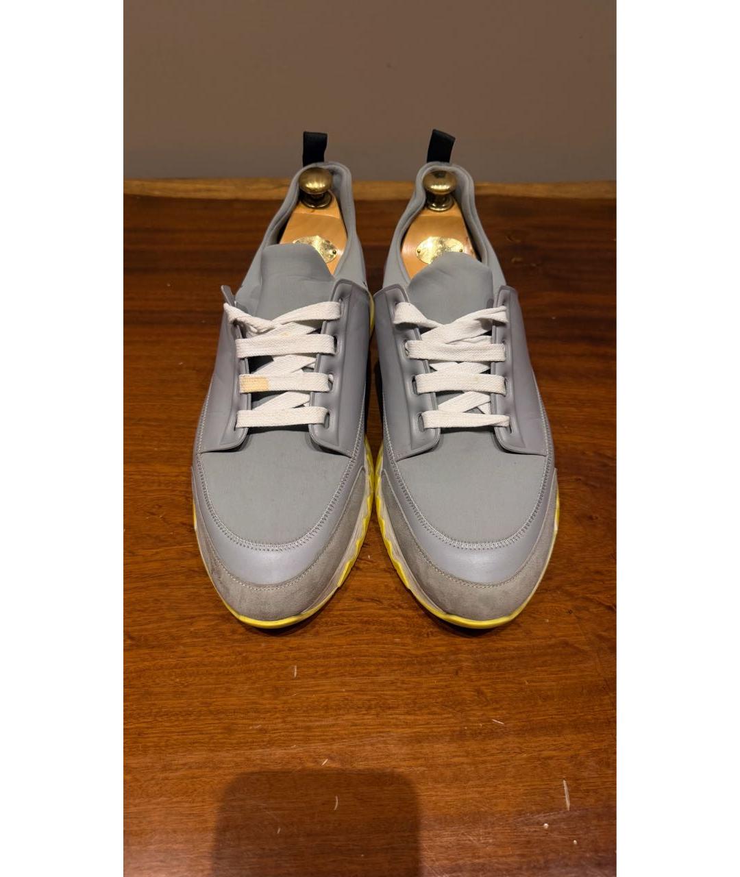 HERMES Серые низкие кроссовки / кеды, фото 3