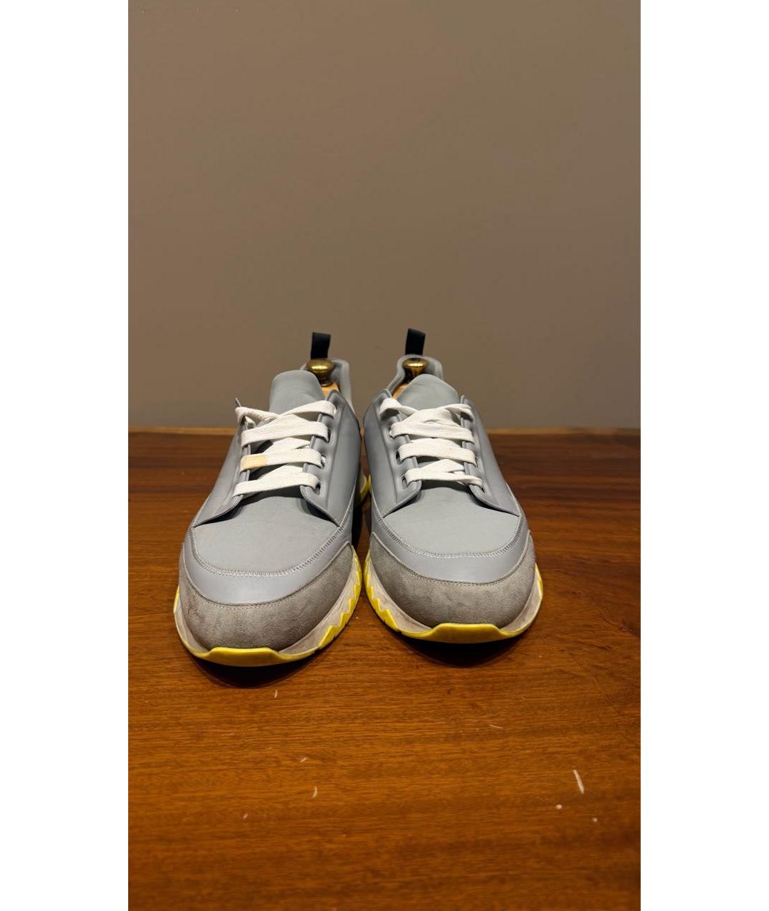 HERMES Серые низкие кроссовки / кеды, фото 2