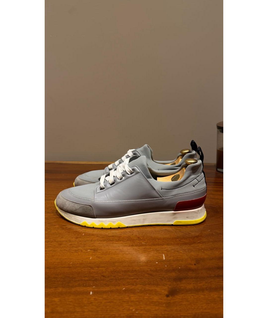 HERMES Серые низкие кроссовки / кеды, фото 5