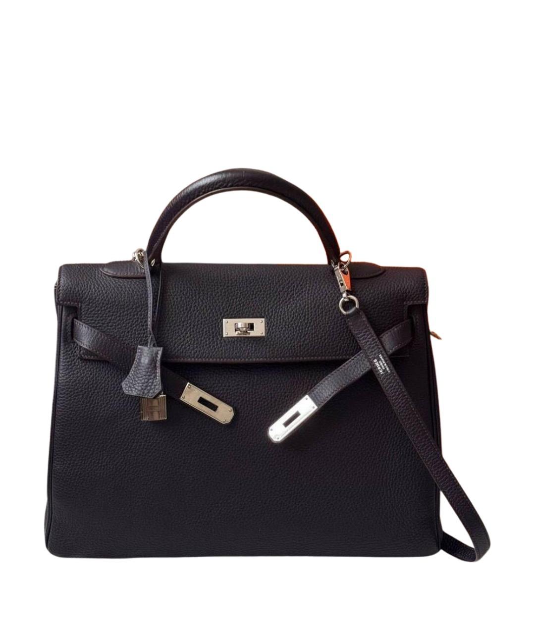 HERMES Фиолетовая кожаная сумка через плечо, фото 1