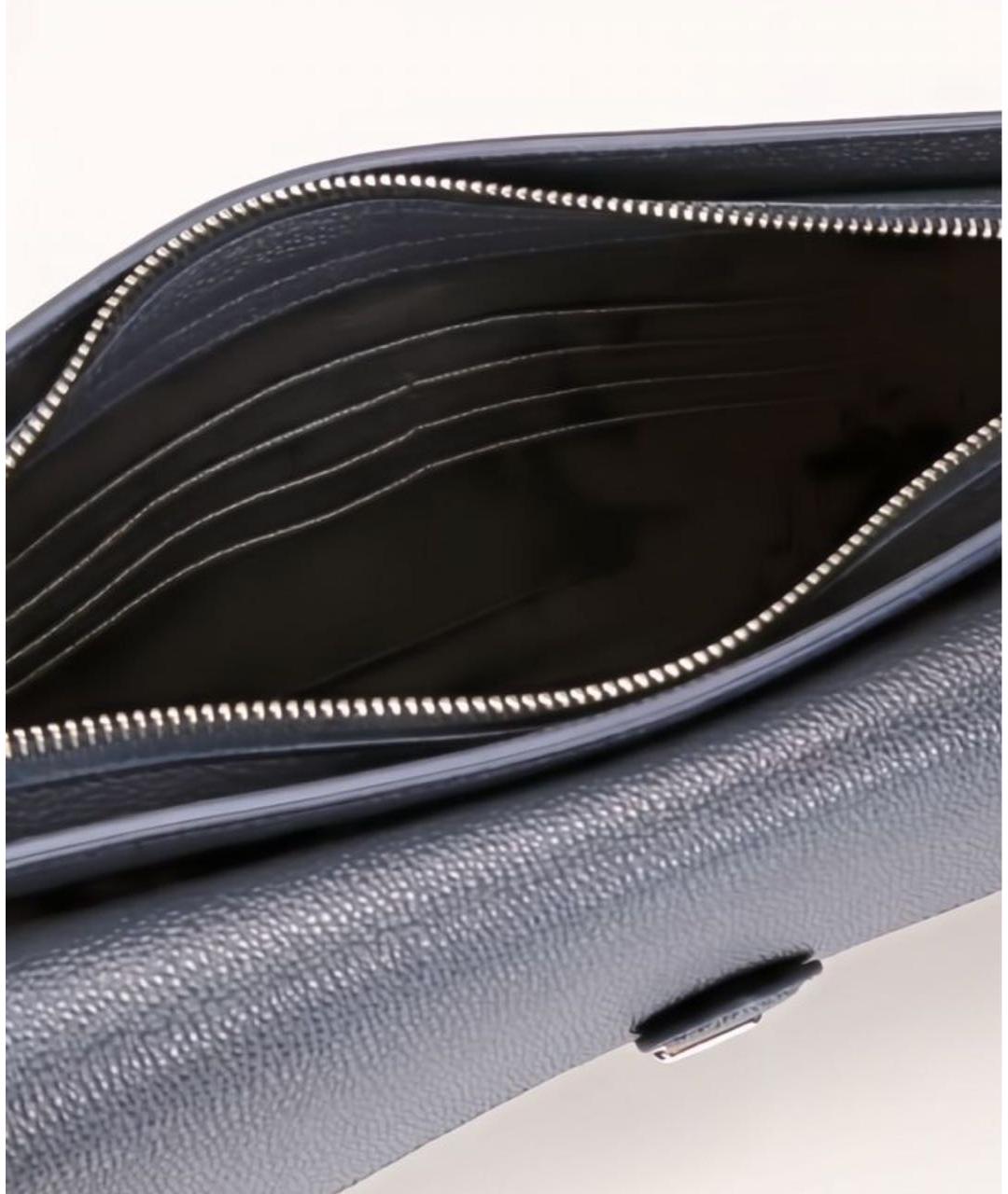 TOD'S Темно-синяя барсетка, фото 4