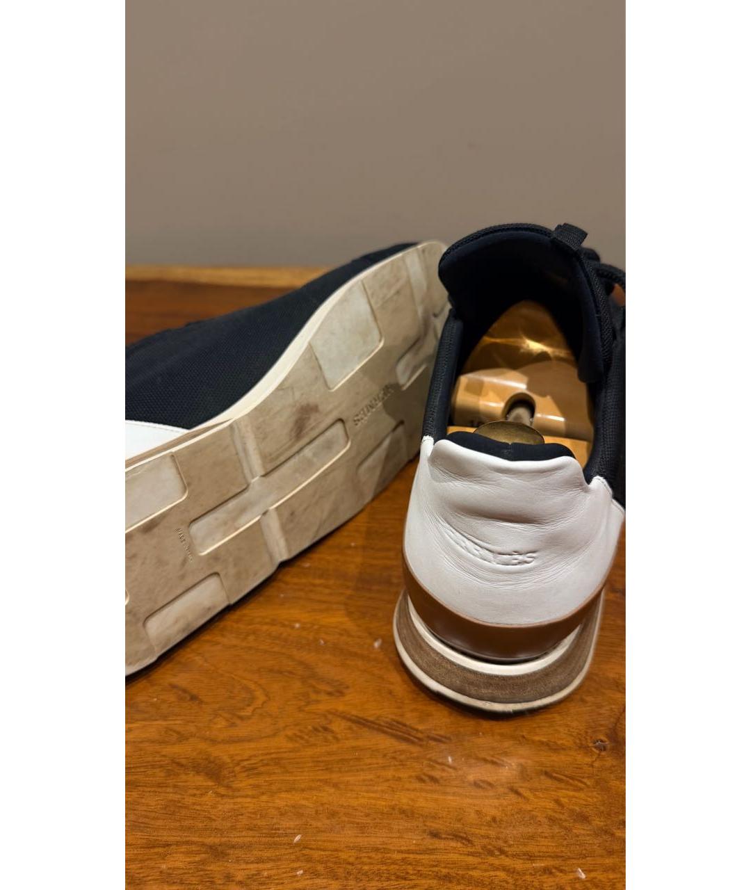 HERMES Темно-синие низкие кроссовки / кеды, фото 3