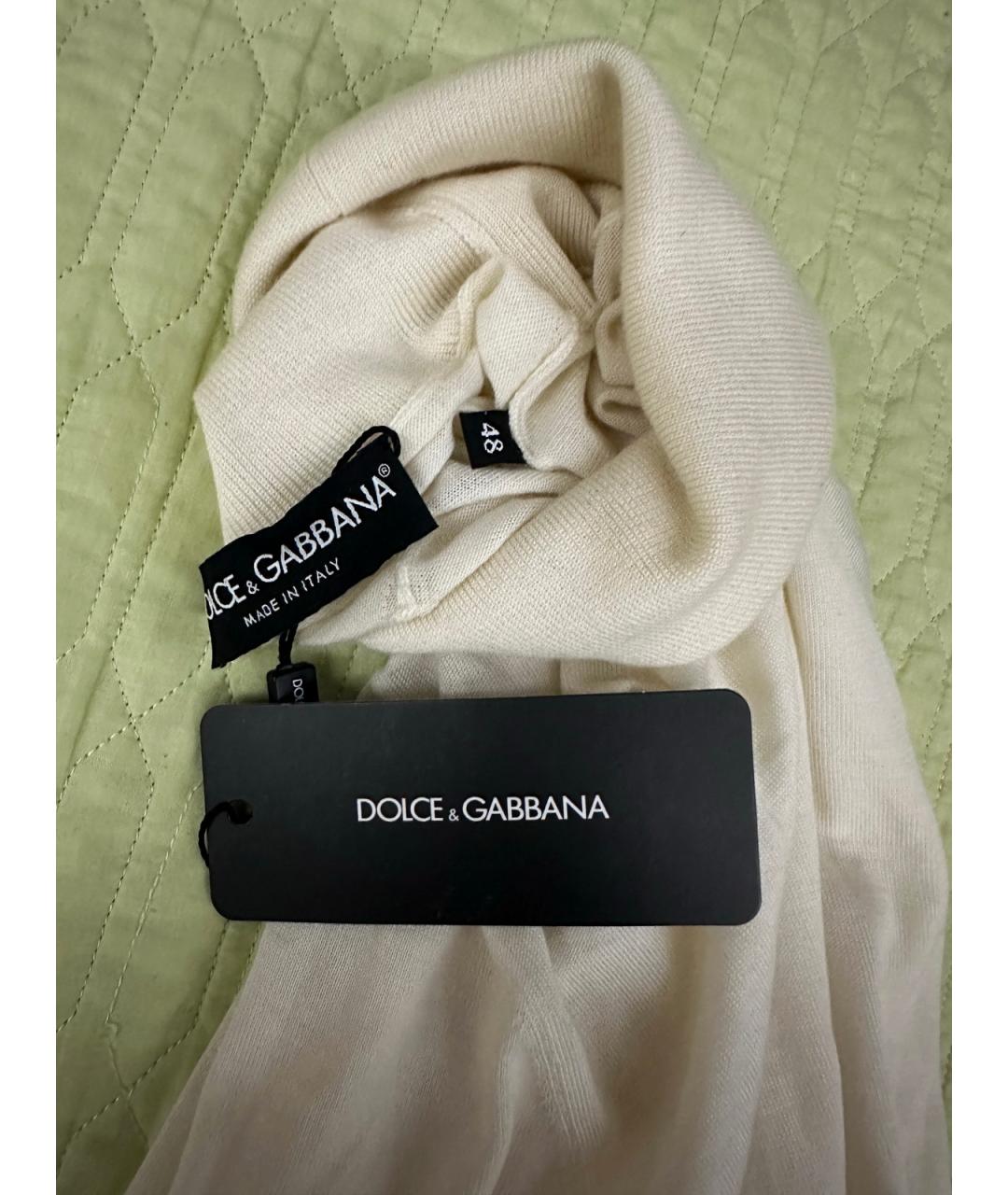 DOLCE&GABBANA Белая кашемировая водолазка, фото 5