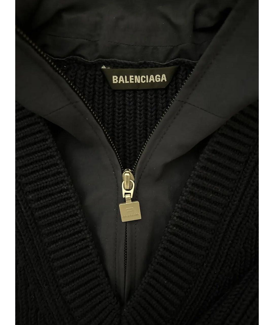 BALENCIAGA Темно-синий шерстяной джемпер / свитер, фото 4