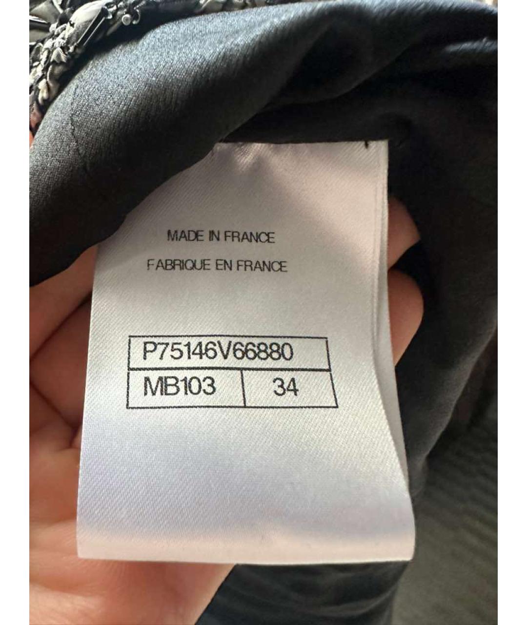 CHANEL Серый твидовый жакет/пиджак, фото 6