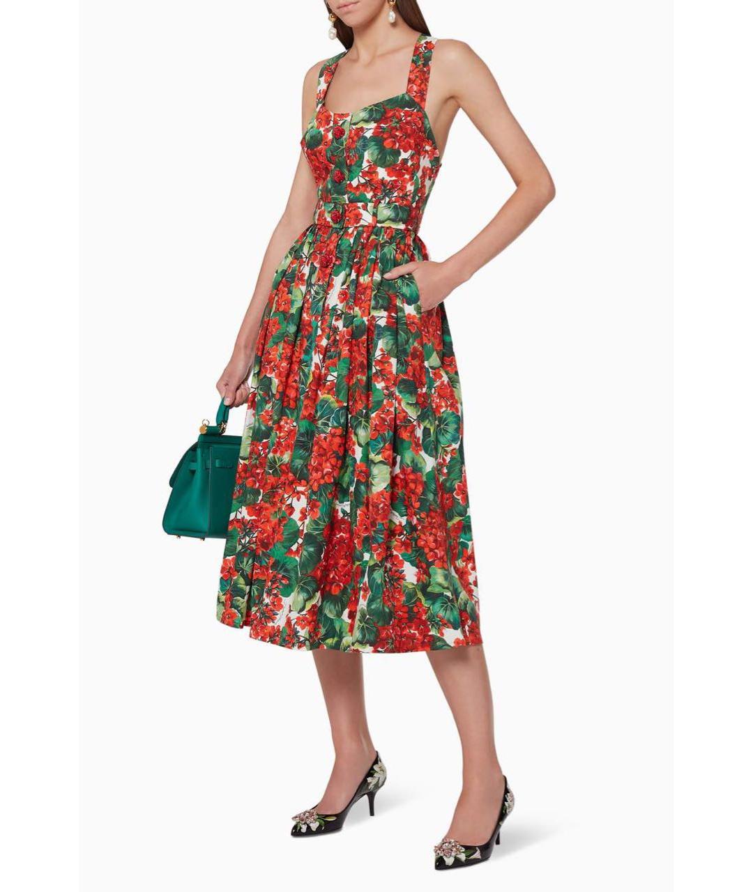 DOLCE&GABBANA Мульти хлопковый сарафан, фото 5