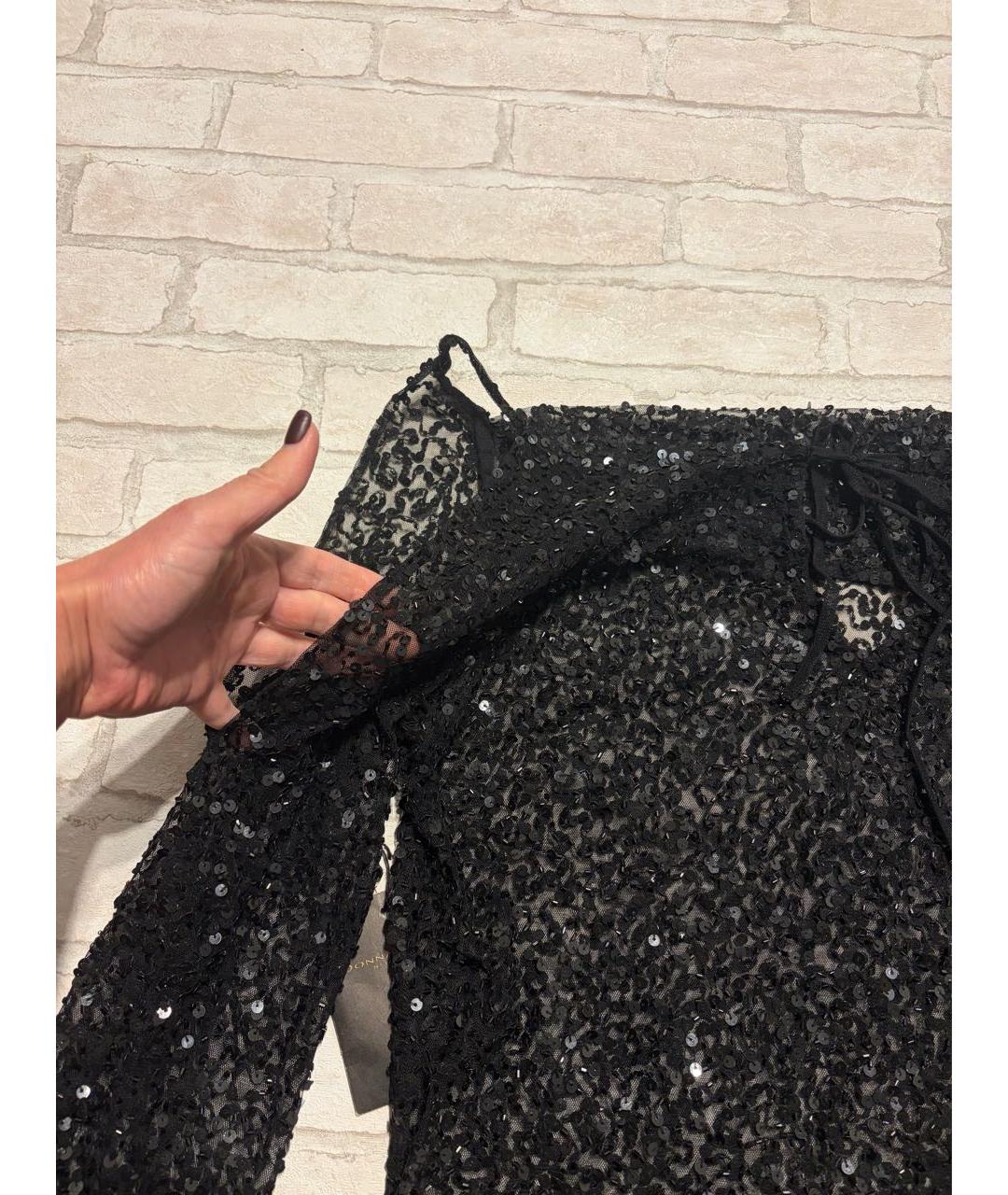 DKNY Черная полиэстеровая блузы, фото 6