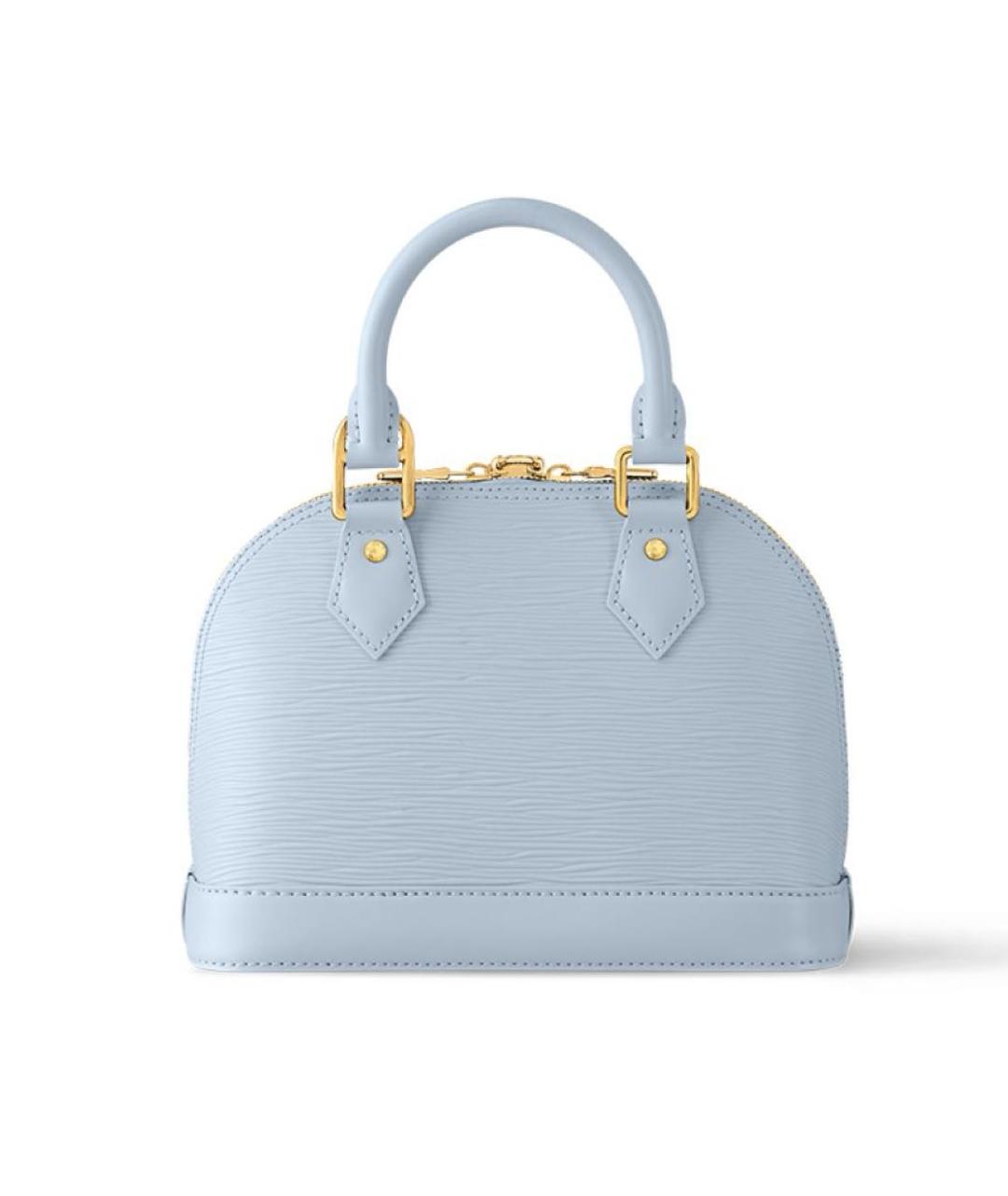 LOUIS VUITTON Голубая кожаная сумка с короткими ручками, фото 3