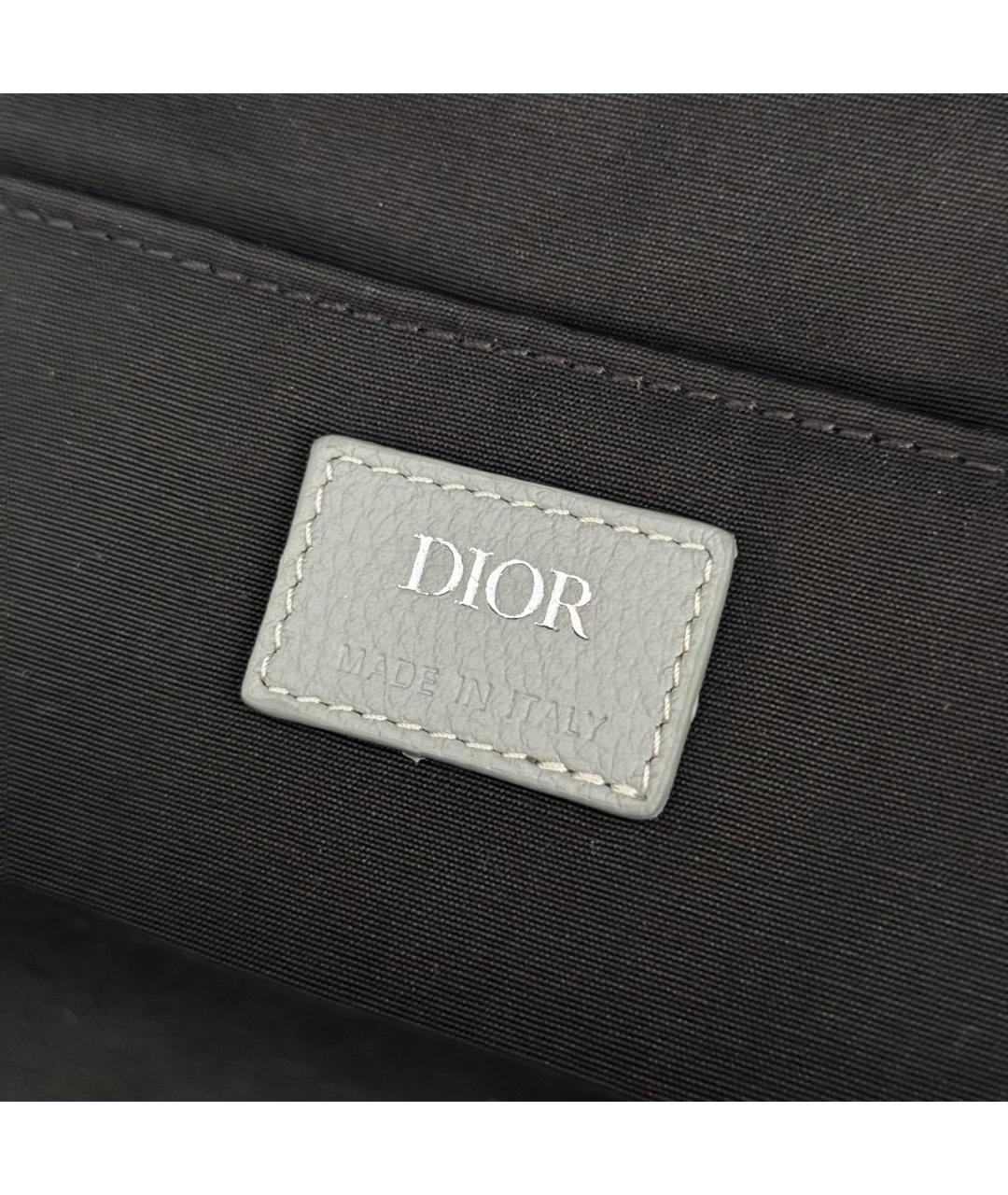 CHRISTIAN DIOR Серый кожаный рюкзак, фото 7