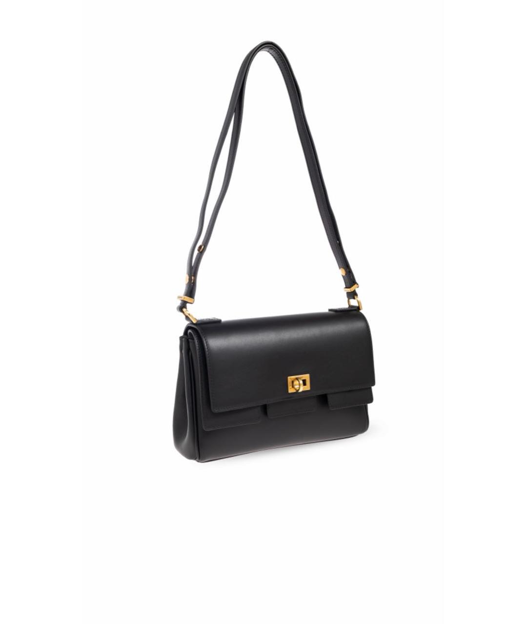 BALENCIAGA Черная кожаная сумка через плечо, фото 3