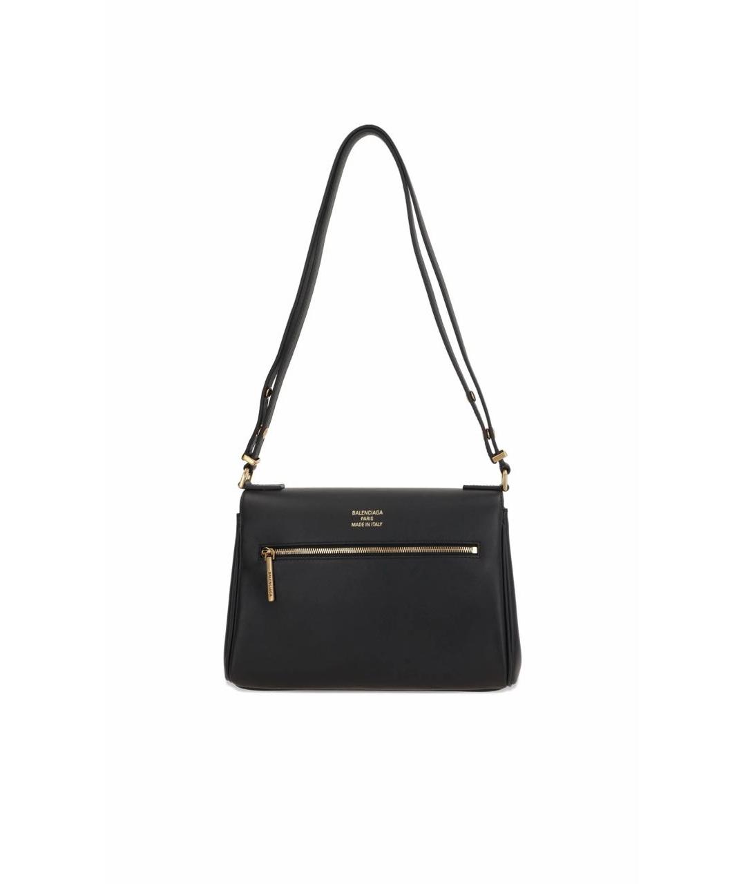 BALENCIAGA Черная кожаная сумка через плечо, фото 4