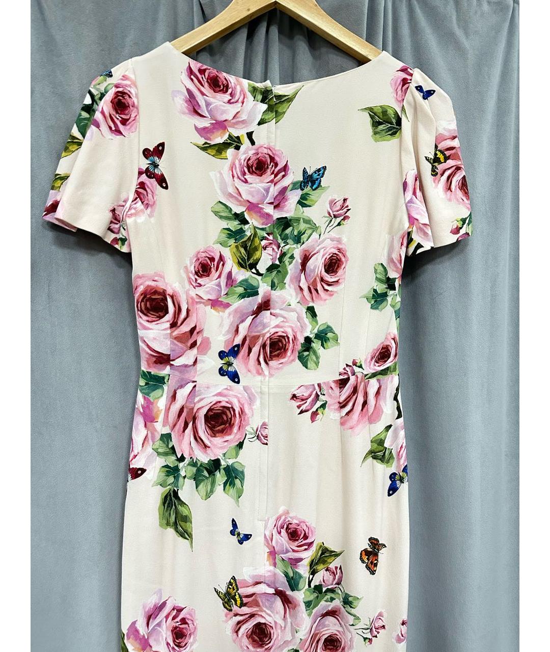 DOLCE&GABBANA Мульти вискозное коктейльное платье, фото 7