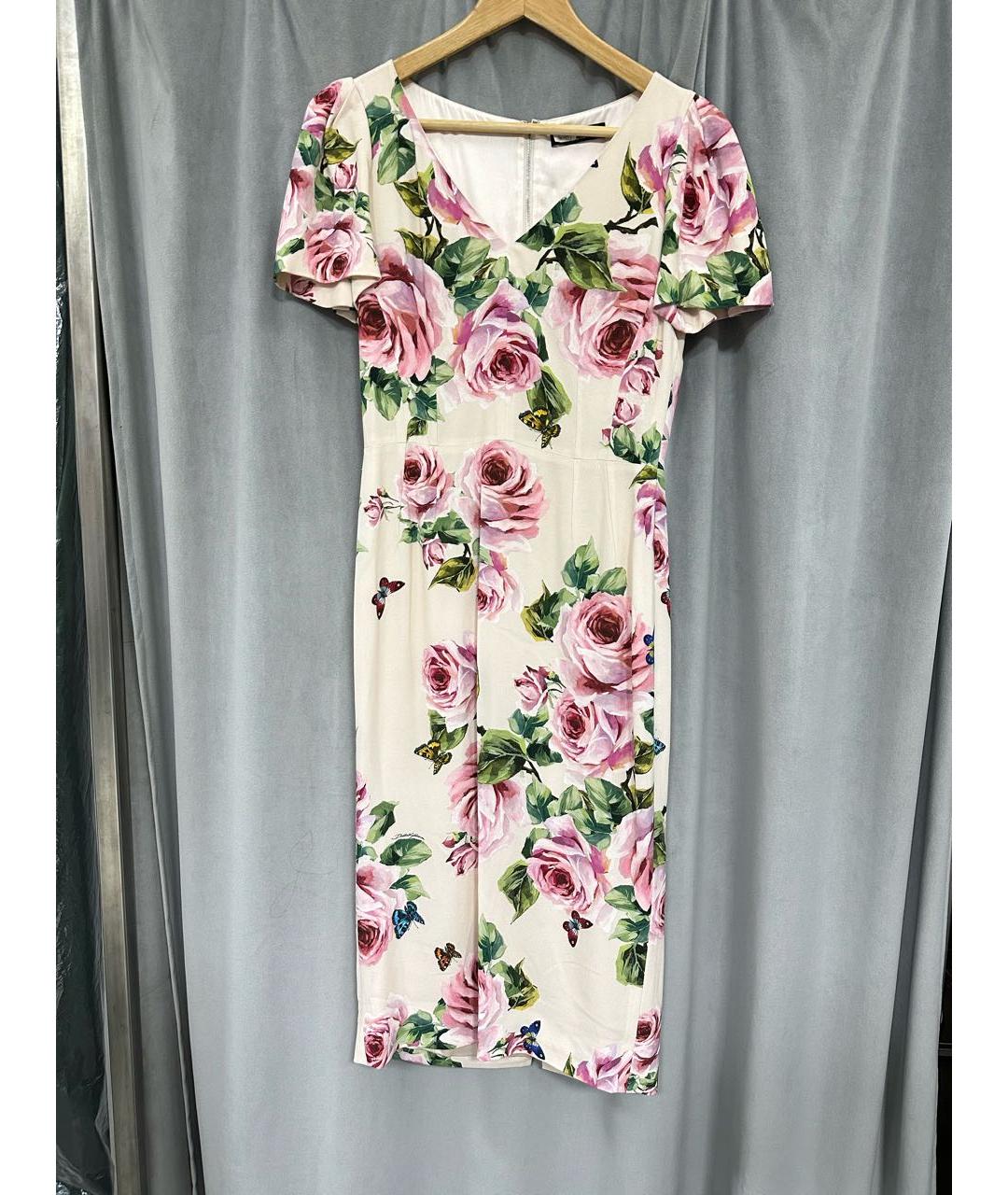 DOLCE&GABBANA Мульти вискозное коктейльное платье, фото 3