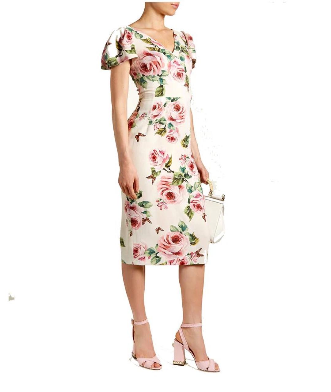 DOLCE&GABBANA Мульти вискозное коктейльное платье, фото 2