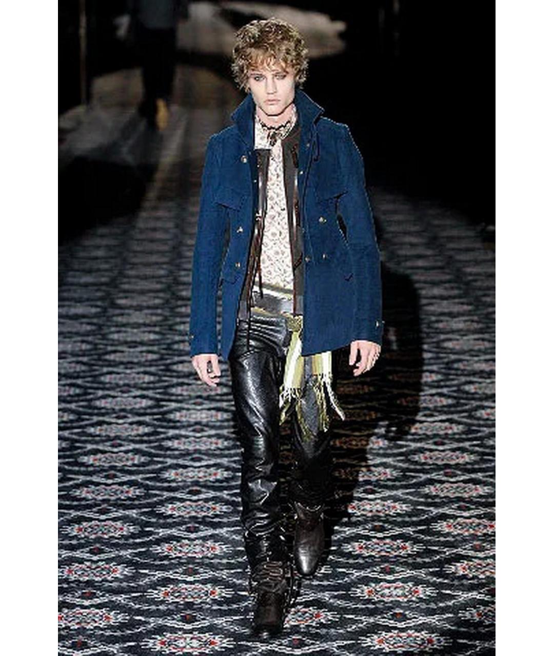 GUCCI Темно-синее хлопковое пальто, фото 8