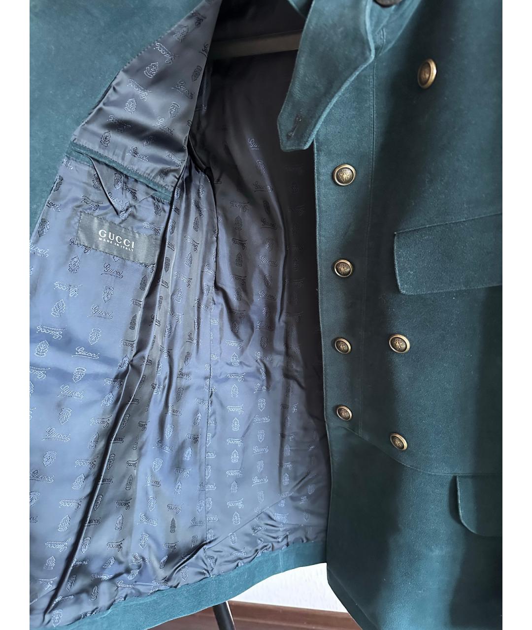 GUCCI Темно-синее хлопковое пальто, фото 5