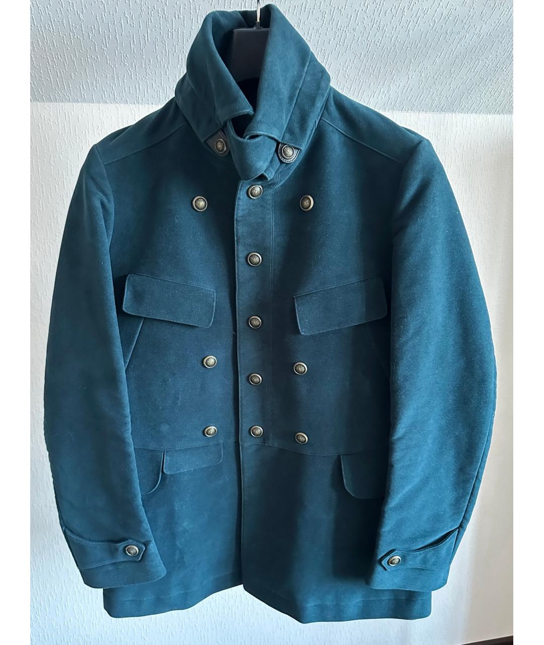 GUCCI Темно-синее хлопковое пальто, фото 10