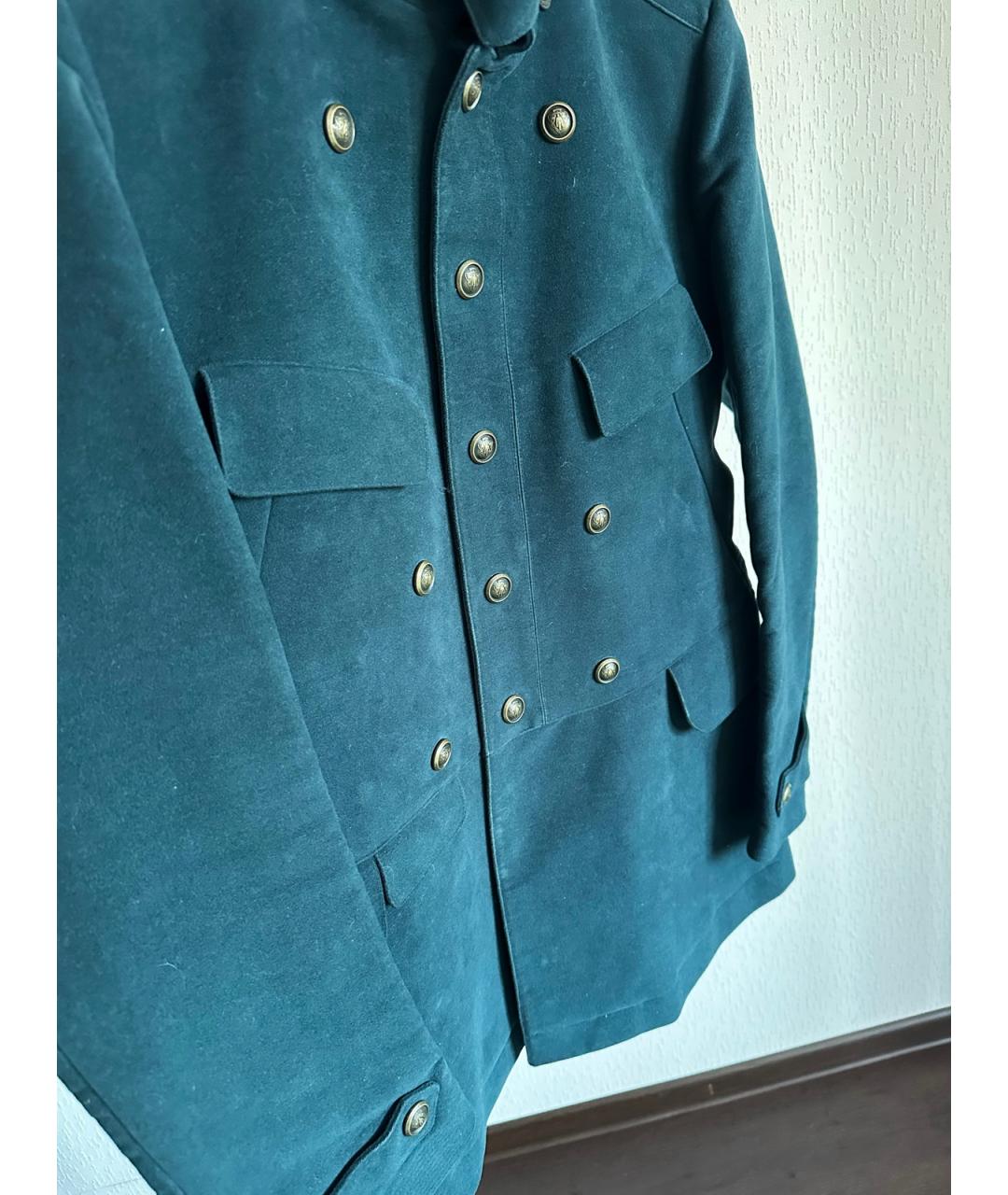 GUCCI Темно-синее хлопковое пальто, фото 3
