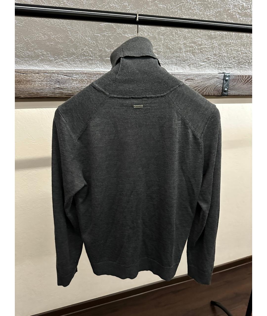 JUST CAVALLI Серый шерстяной джемпер / свитер, фото 6