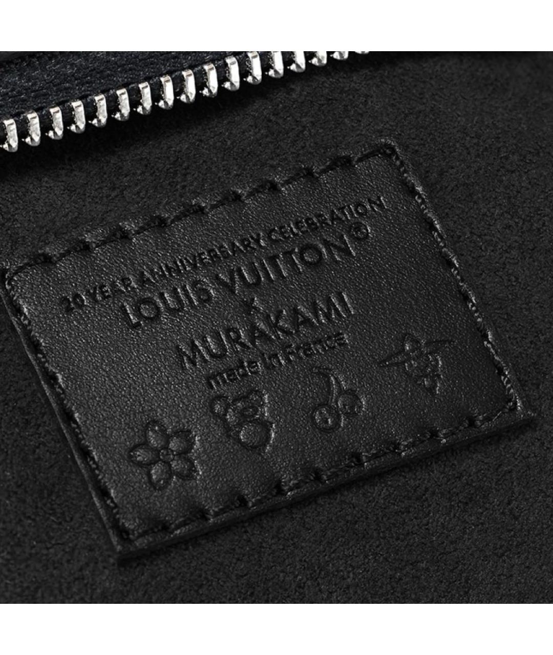 LOUIS VUITTON Черная кожаная сумка с короткими ручками, фото 6