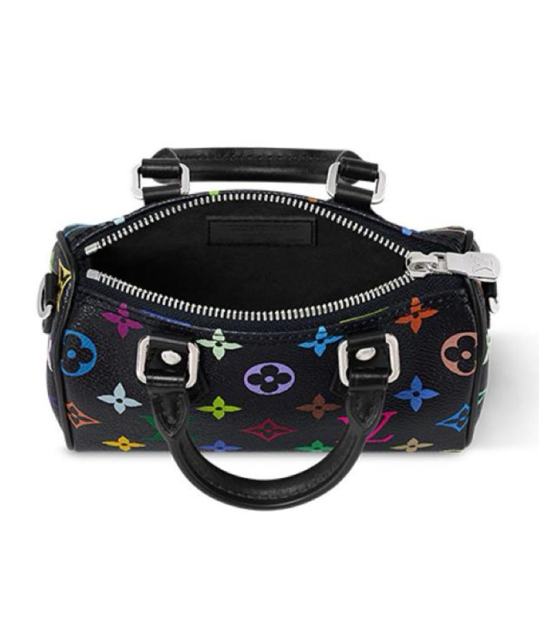 LOUIS VUITTON Черная кожаная сумка с короткими ручками, фото 5