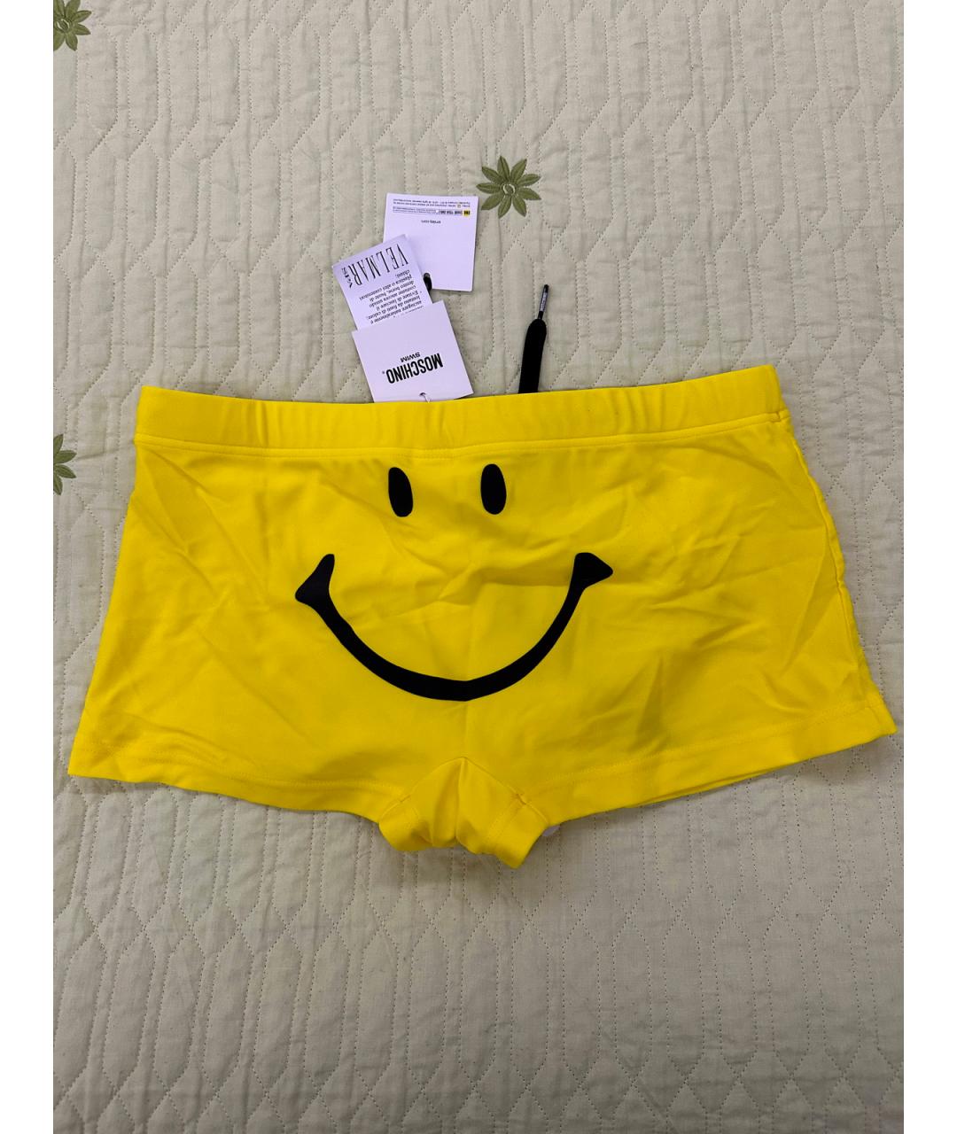 MOSCHINO Желтые полиамидовые плавки, фото 3