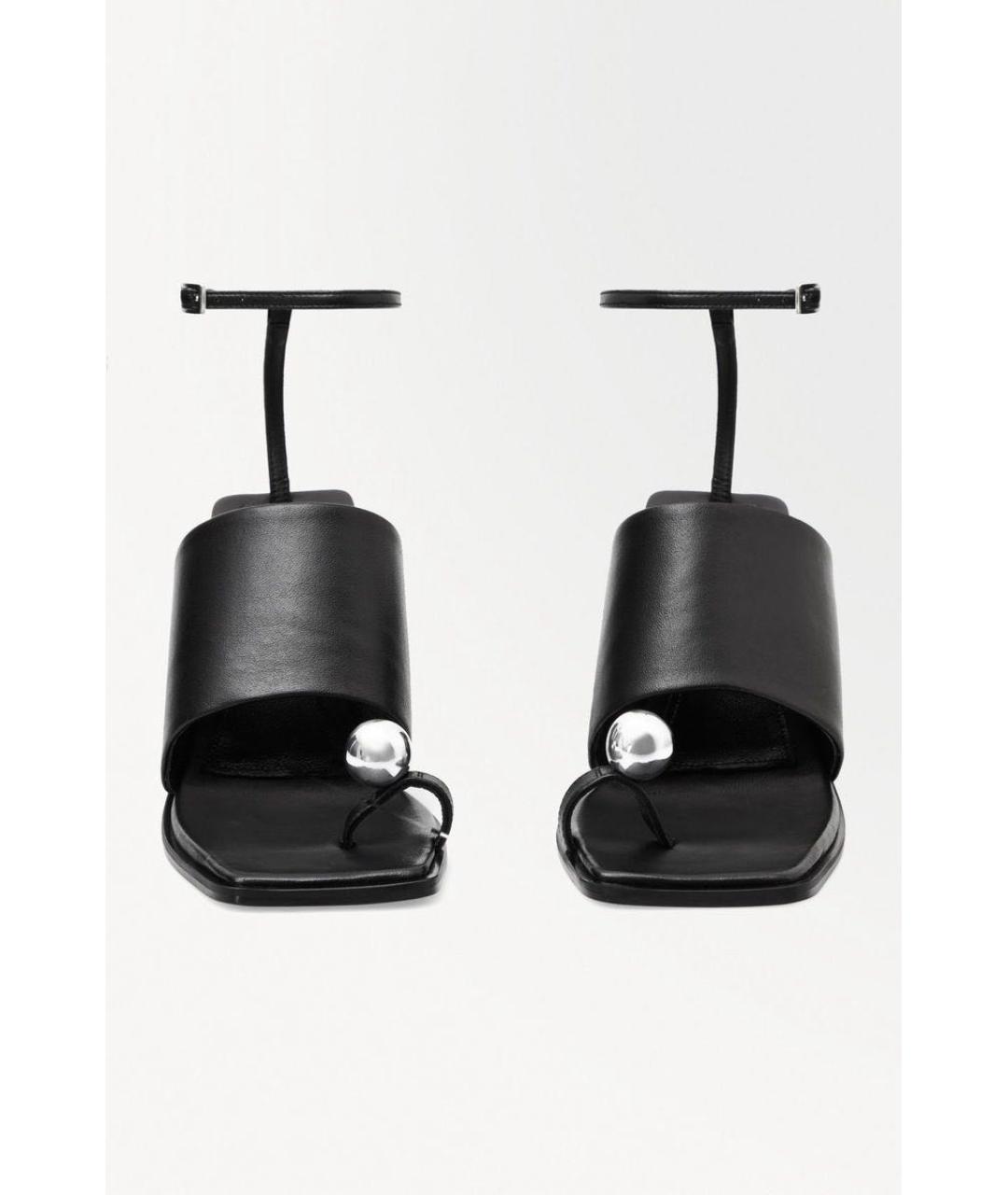 COS Черные кожаные босоножки, фото 2