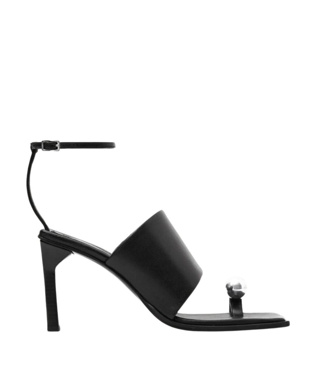 COS Черные кожаные босоножки, фото 1