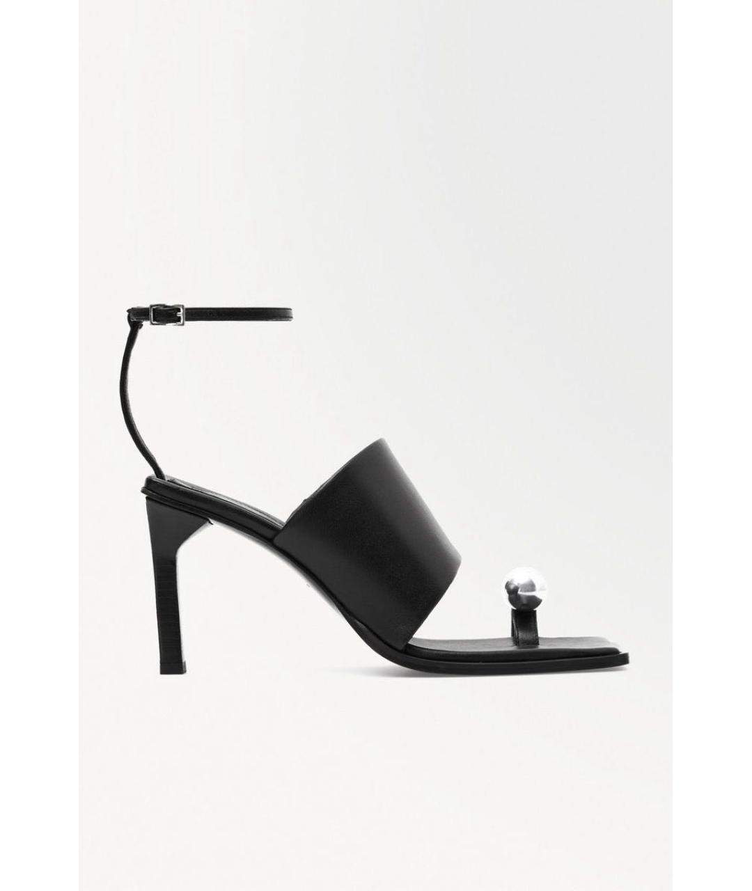 COS Черные кожаные босоножки, фото 9