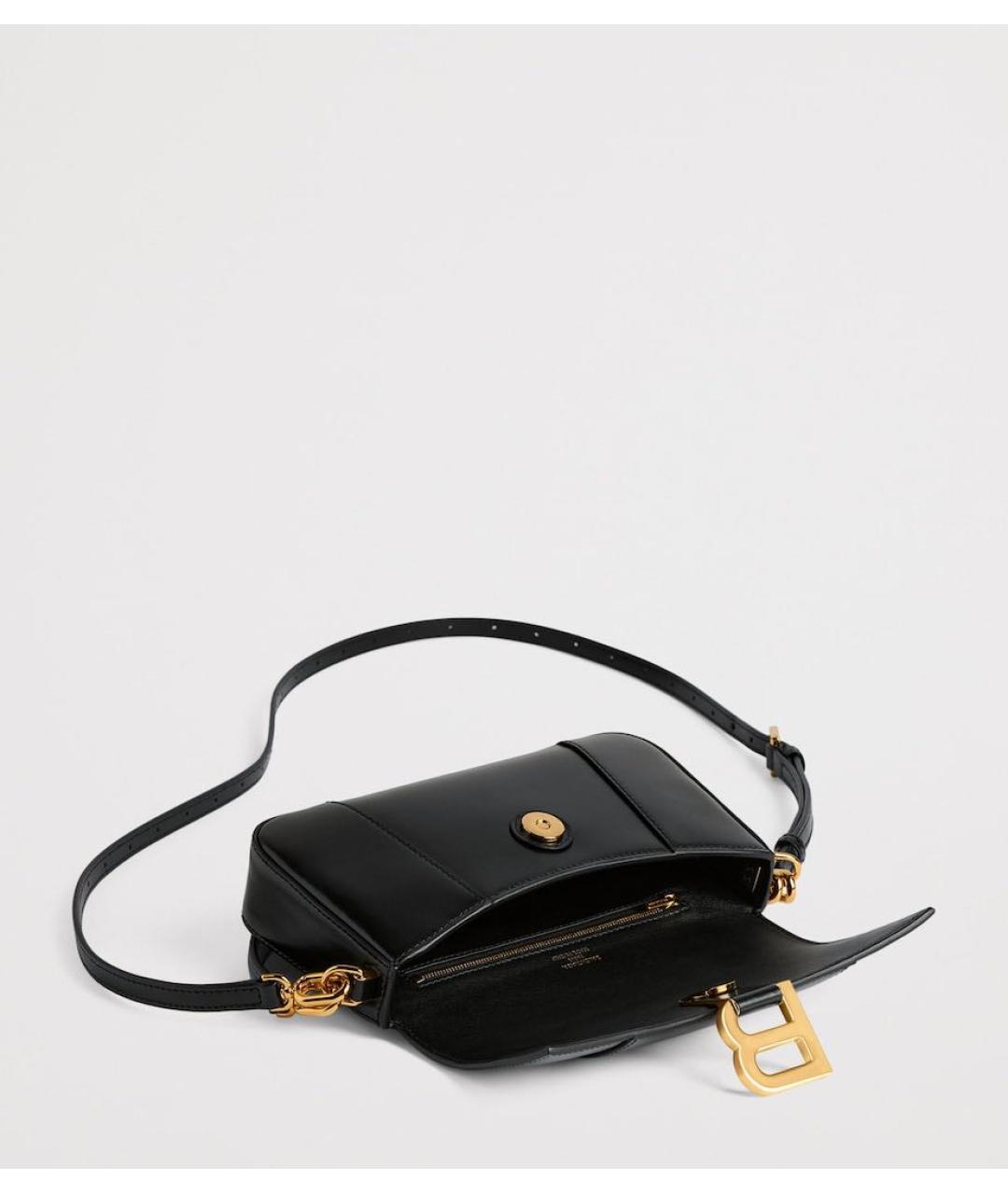 BALENCIAGA Черная кожаная сумка с короткими ручками, фото 7